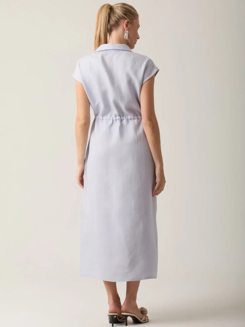 Vestido Largo Georgetta Baby Blue