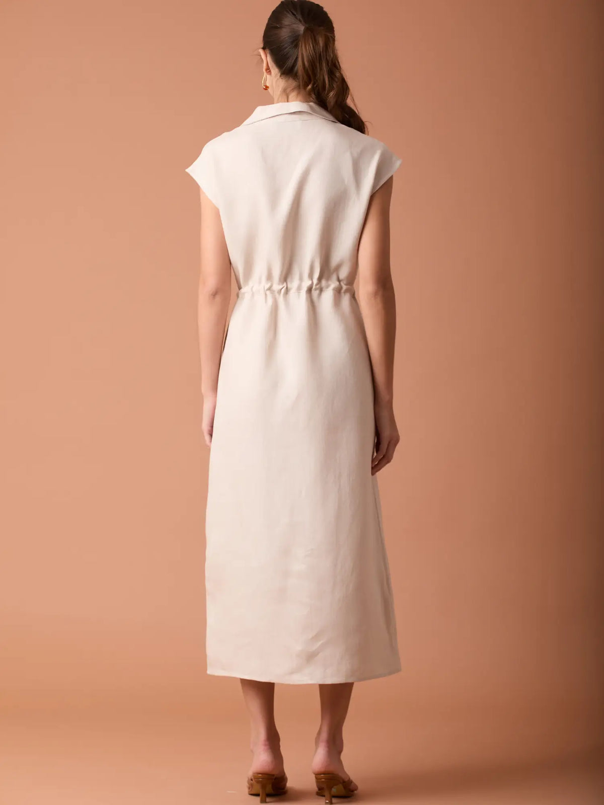 Vestido Largo Georgetta Sand