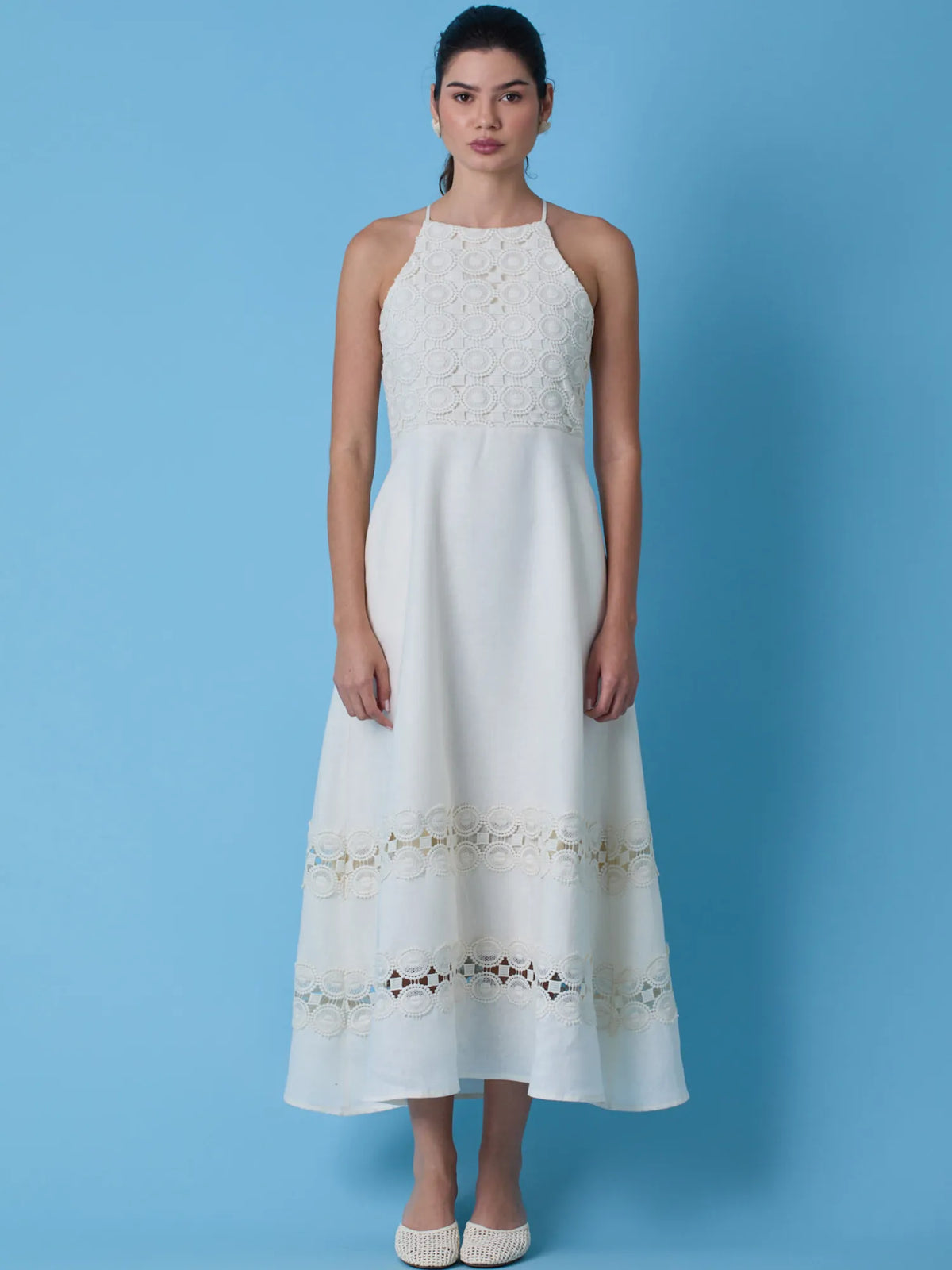 Vestido Largo Martini Ivory