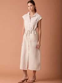 Vestido Largo Georgetta Sand