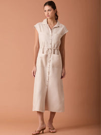 Vestido Largo Georgetta Sand