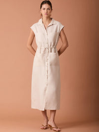 Vestido Largo Georgetta Sand