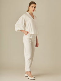 Blusa Nadra Blanco Perla