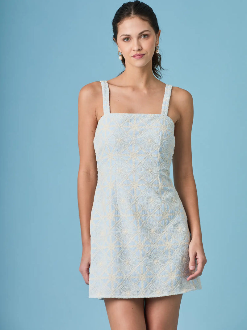 Vestido Corto Prisma Baby Blue