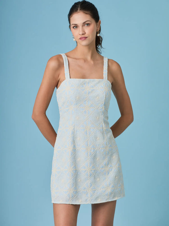 Vestido Corto Prisma Baby Blue