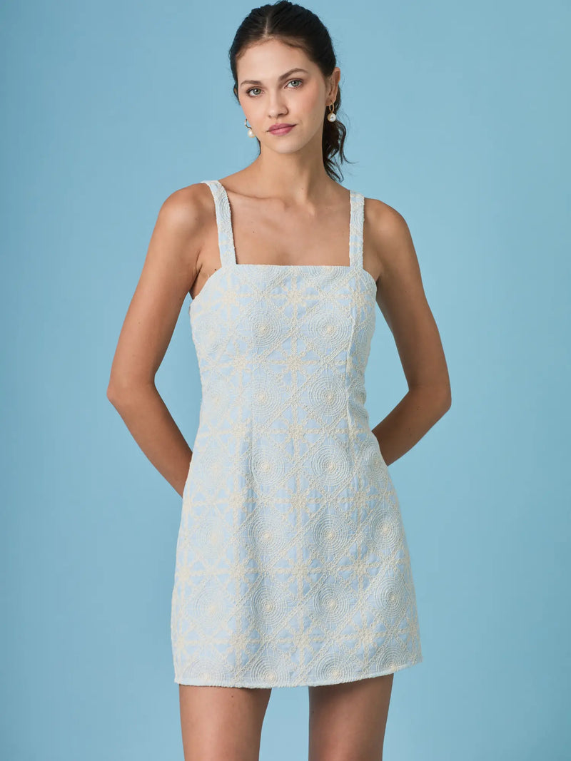 Vestido Corto Prisma Baby Blue