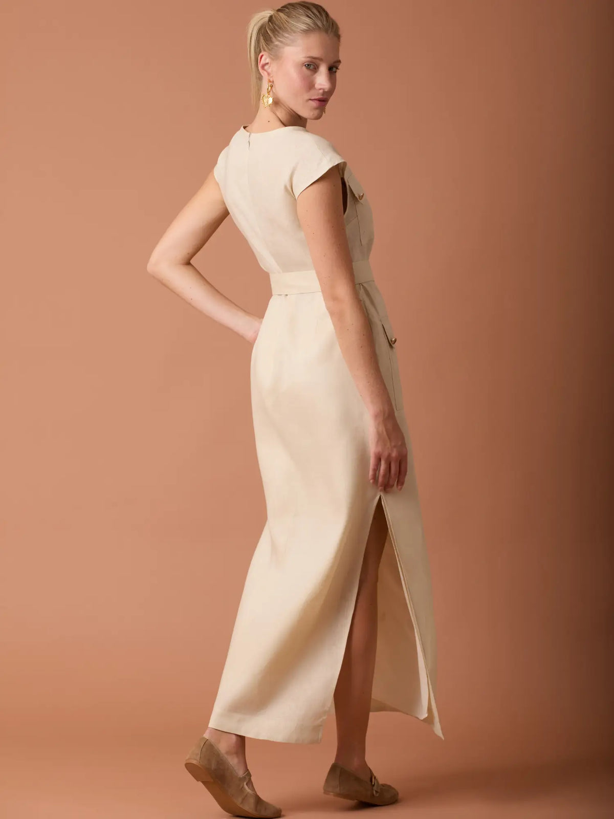 Vestido Largo Adil Ivory