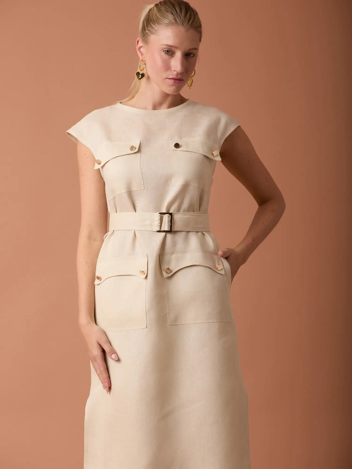 Vestido Largo Adil Ivory