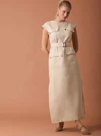 Vestido Largo Adil Ivory