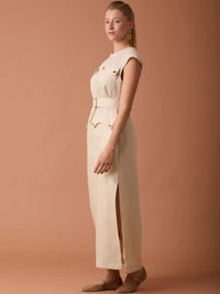 Vestido Largo Adil Ivory