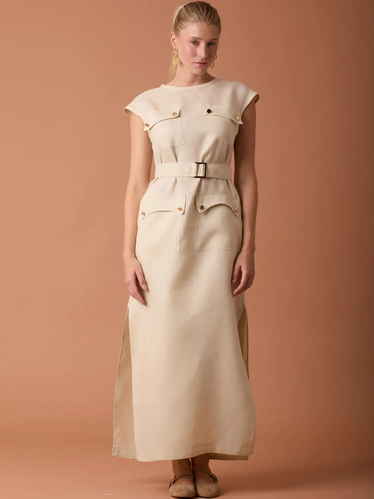 Vestido Largo Adil Ivory