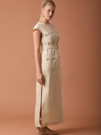 Vestido Largo Adil Ivory