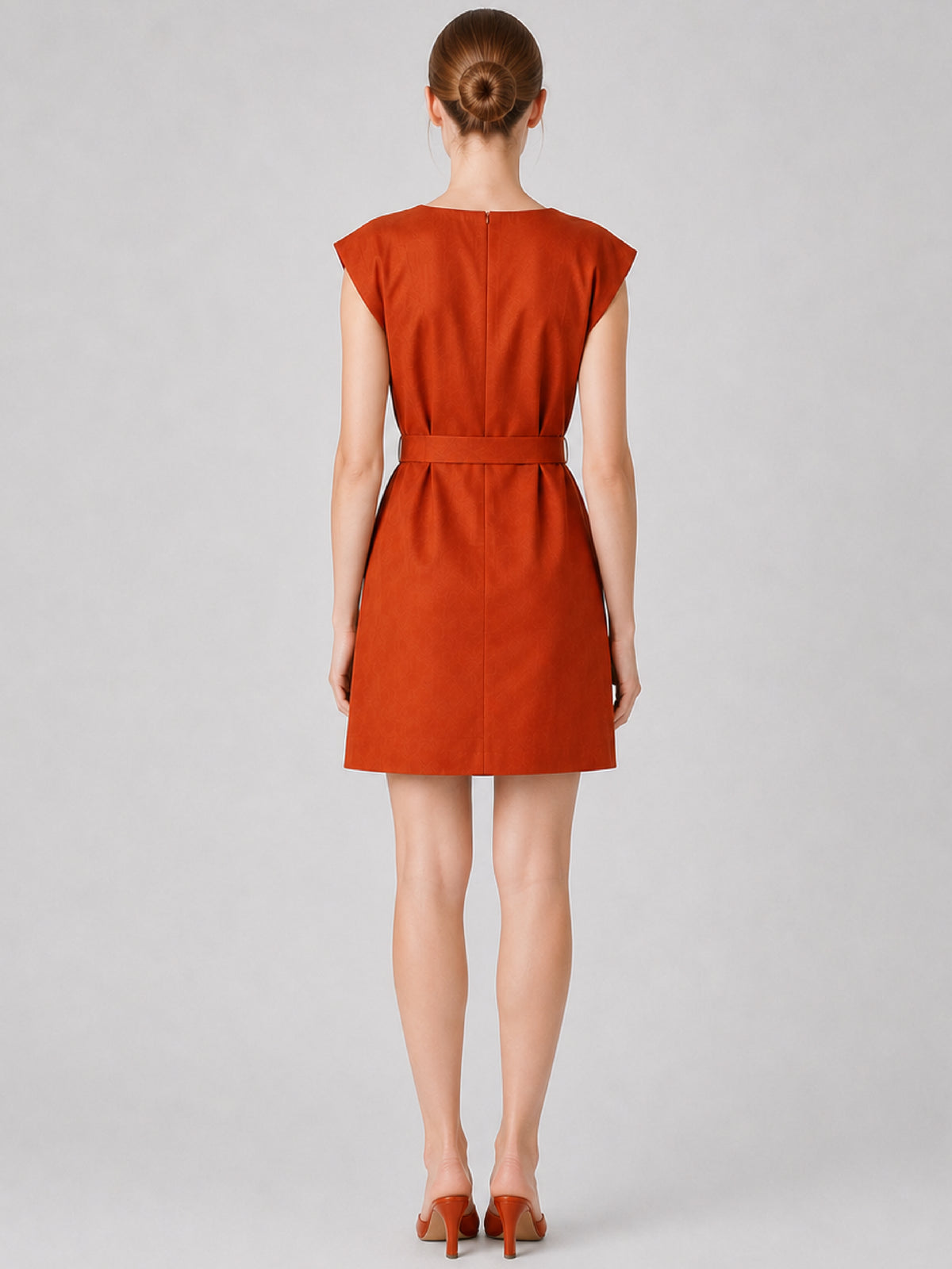 Vestido Corto Otoño Terracota