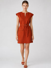 Vestido Corto Otoño Terracota