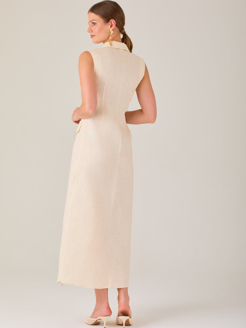 Vestido Largo Bengala Vainilla