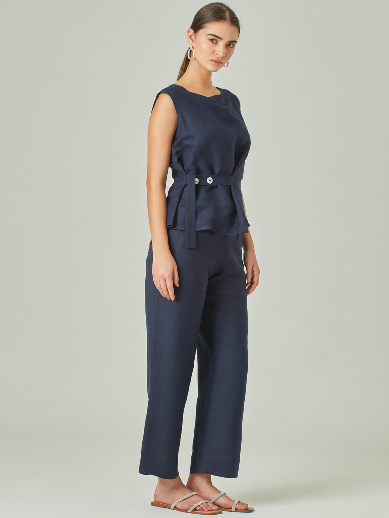 Pantalon Largo Macarella Navy