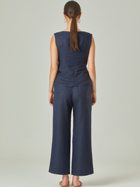 Pantalon Largo Macarella Navy