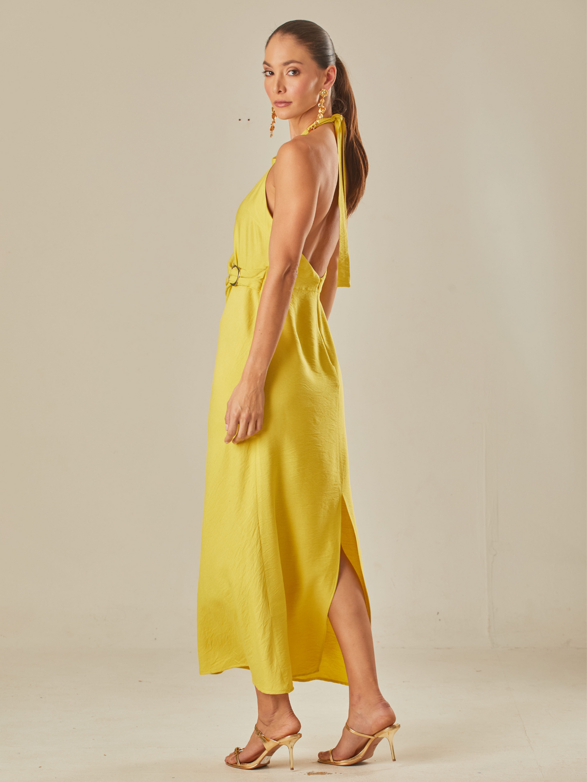 Vestido Largo Kuta Amarillo