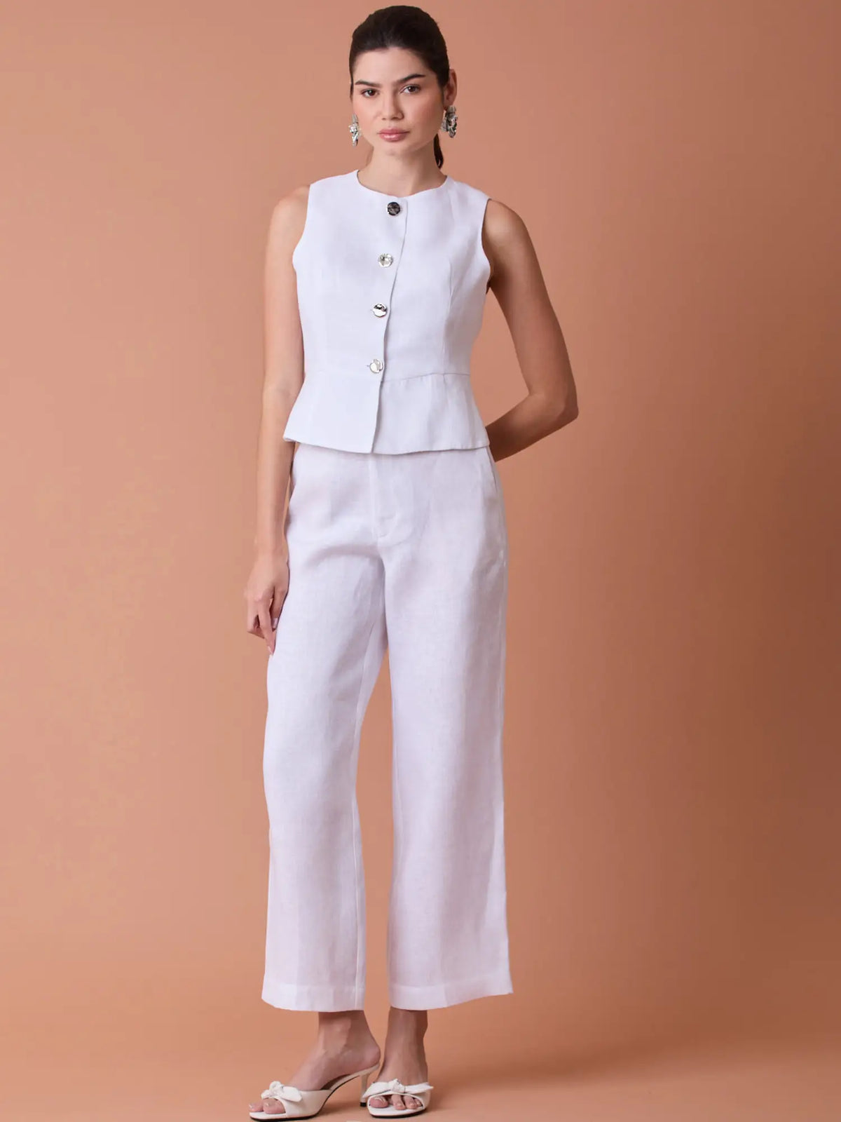 Pantalon Largo Pattie Blanco