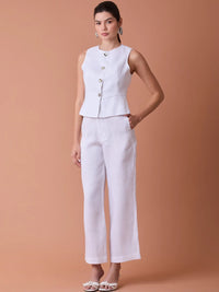 Pantalon Largo Pattie Blanco
