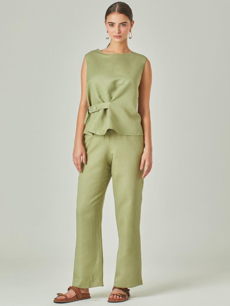 Pantalon Largo Macarella Verde