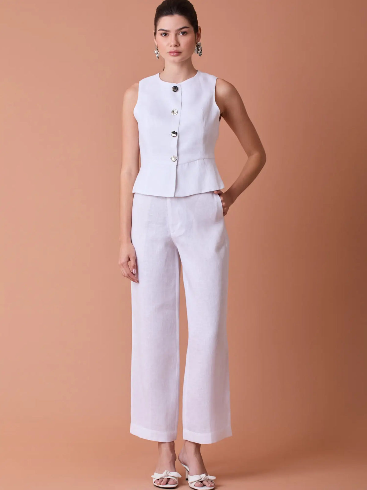 Pantalon Largo Pattie Blanco