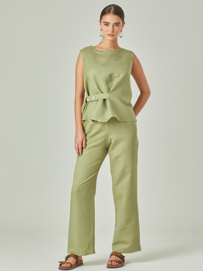 Pantalon Largo Macarella Verde