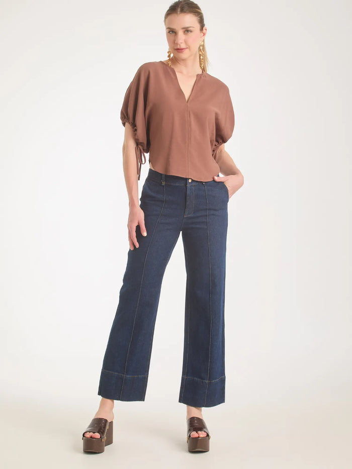 Pantalon Largo Vintage Indigo