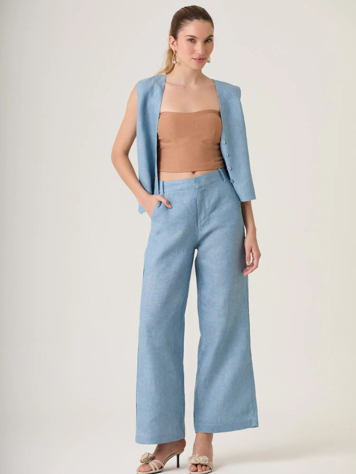 Pantalon Largo Barea Baby Blue