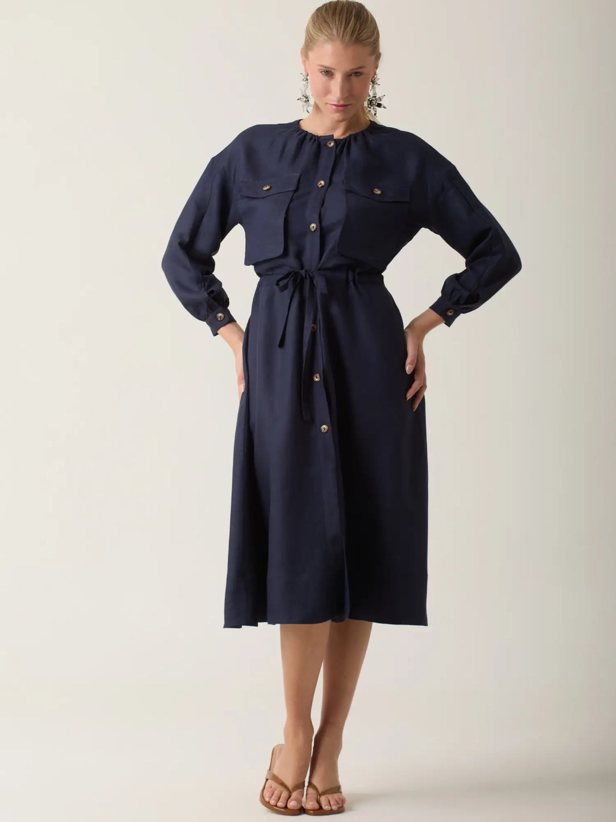 Vestido Largo Amelie Navy