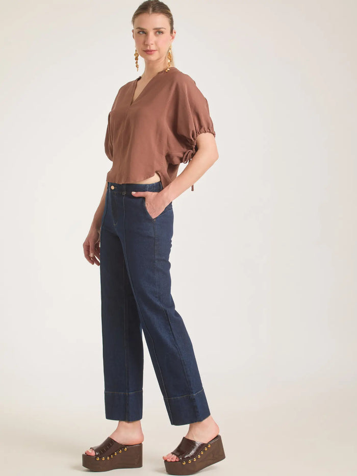 Pantalon Largo Vintage Indigo