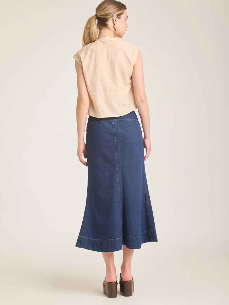 Falda Larga June Indigo