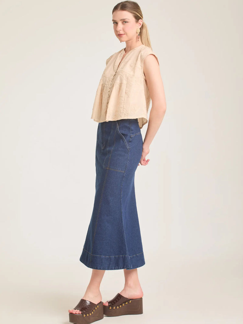 Falda Larga June Indigo