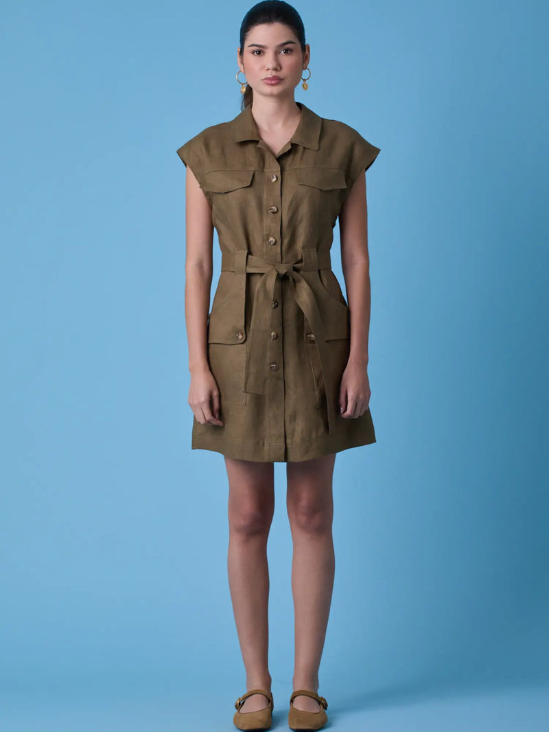 Vestido Corto Bailly Olivo
