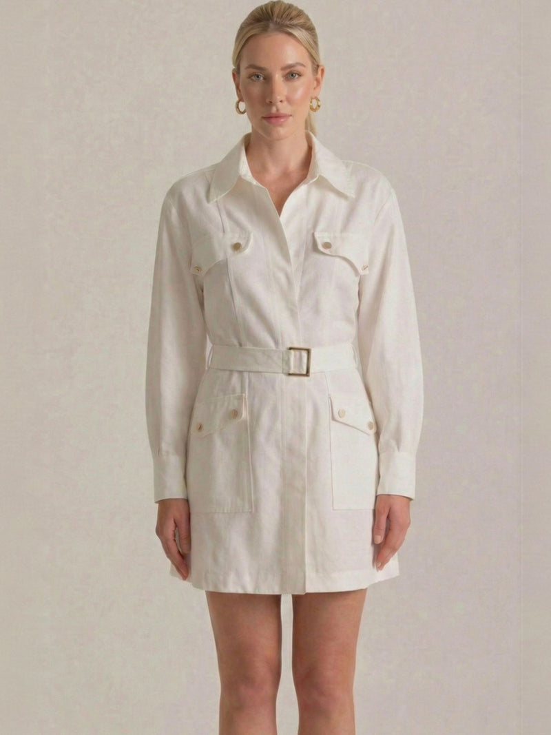 Vestido Corto Beky Blanco