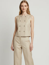 Blusa iona sin mangas color maiz 