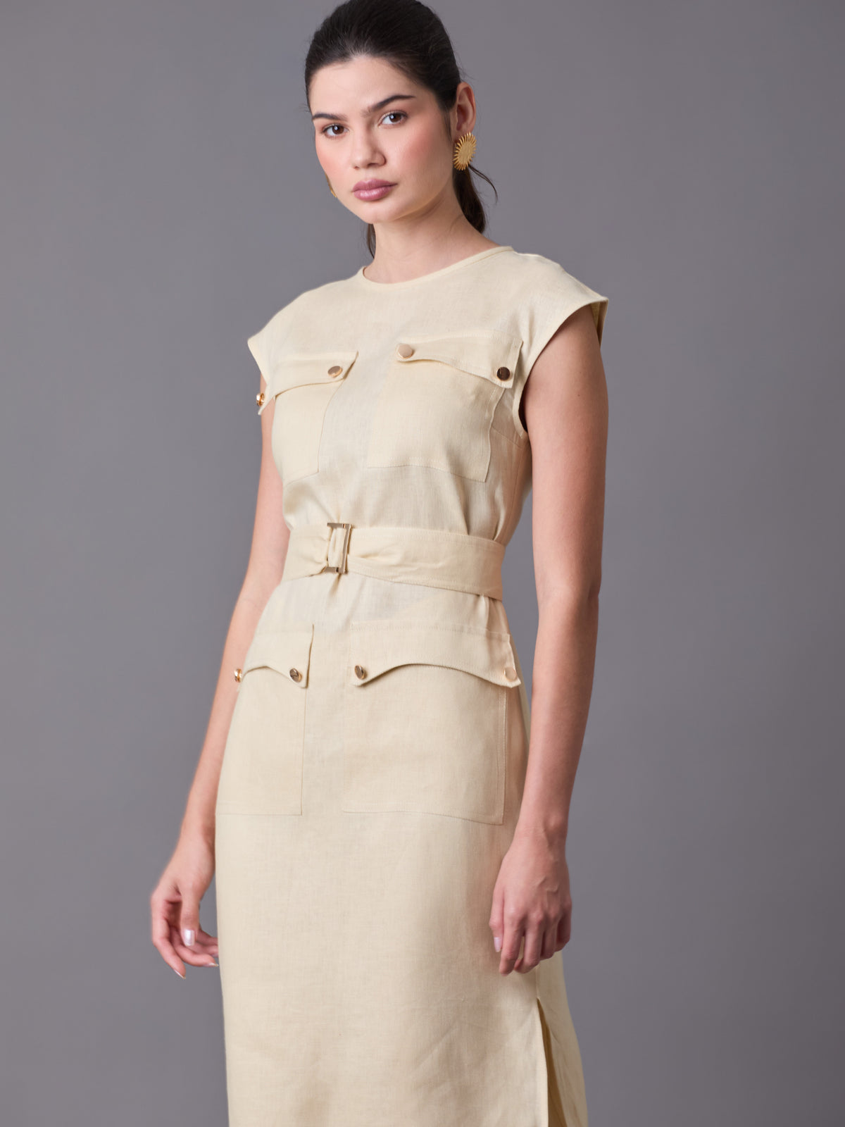 Vestido Largo Rowan Cream