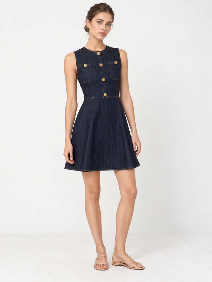 Vestido Corto Sendero Indigo