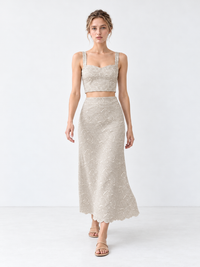 Falda Larga Idalia Ivory