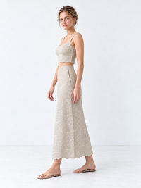 Falda Larga Idalia Ivory