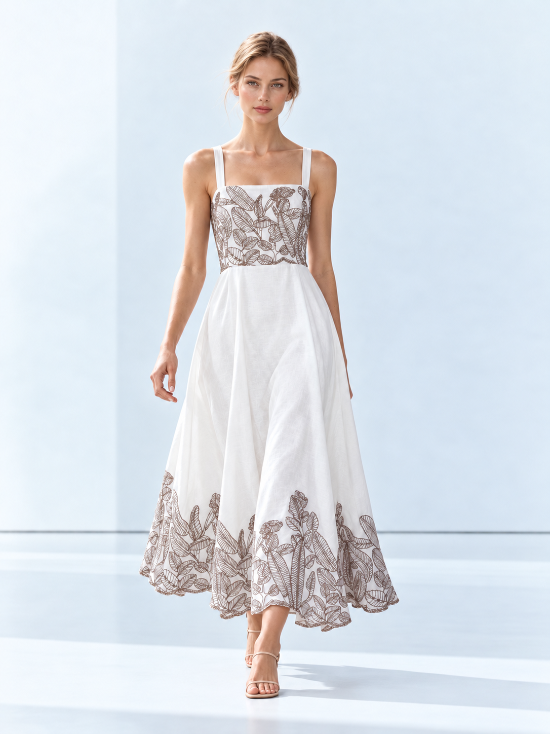 Vestido Largo Areia Cafe