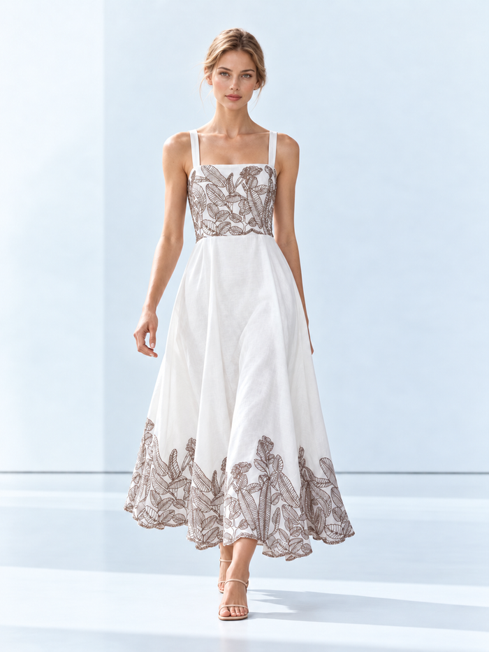 Vestido Largo Areia Cafe