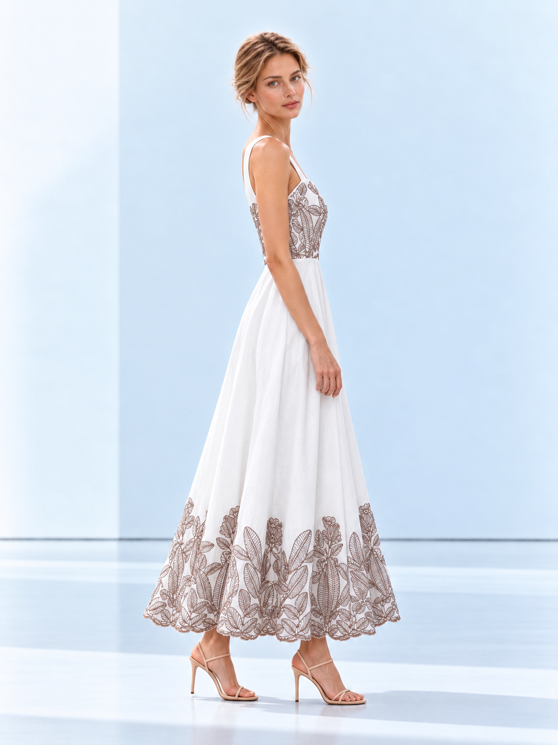 Vestido Largo Areia Cafe