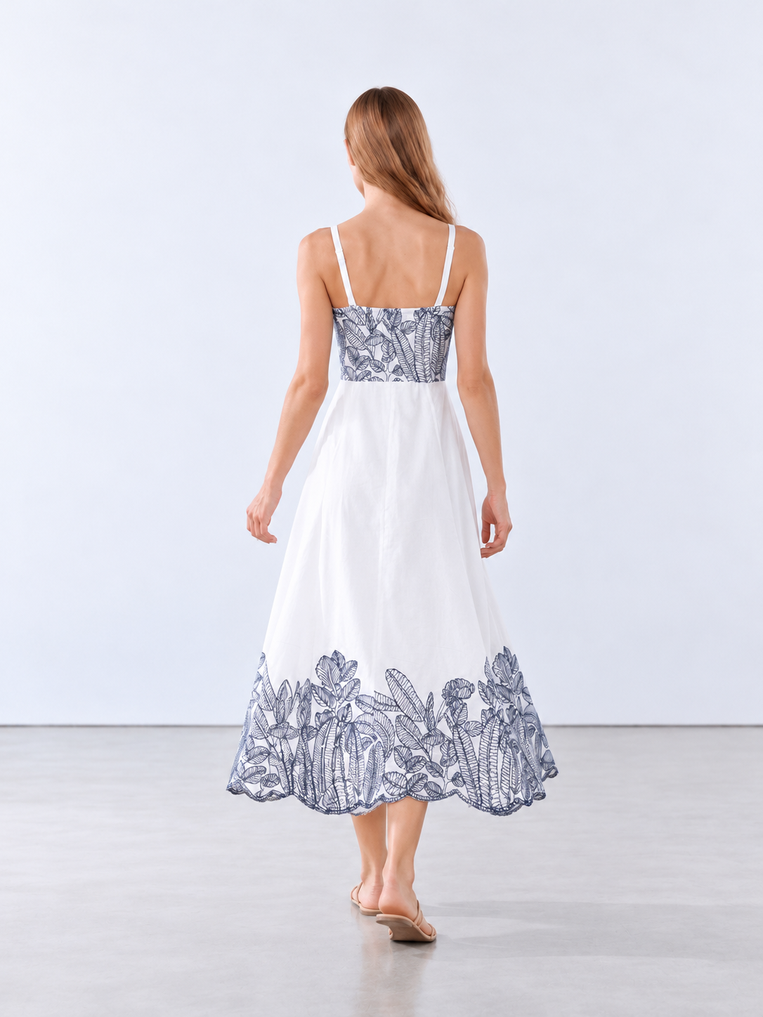Vestido Largo Areia Azul