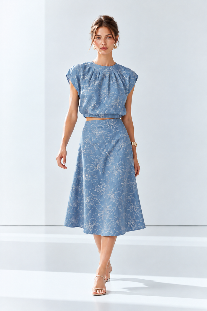 Falda Trina Baby Blue
