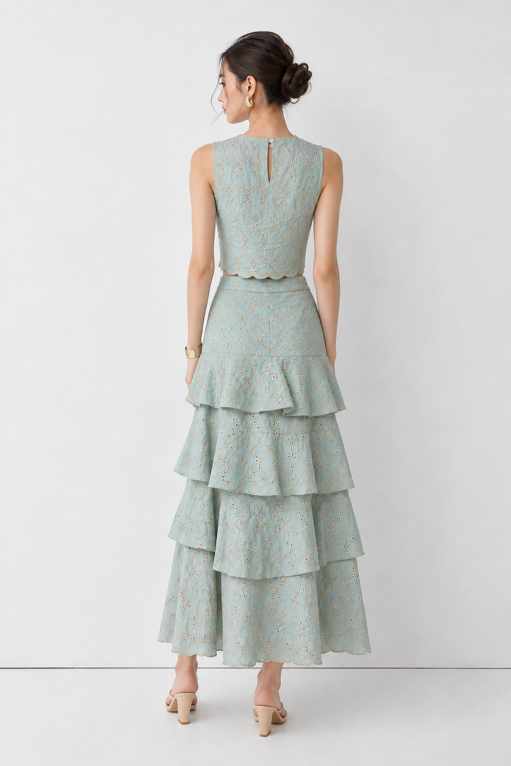 Falda Larga Dolores Baby Blue