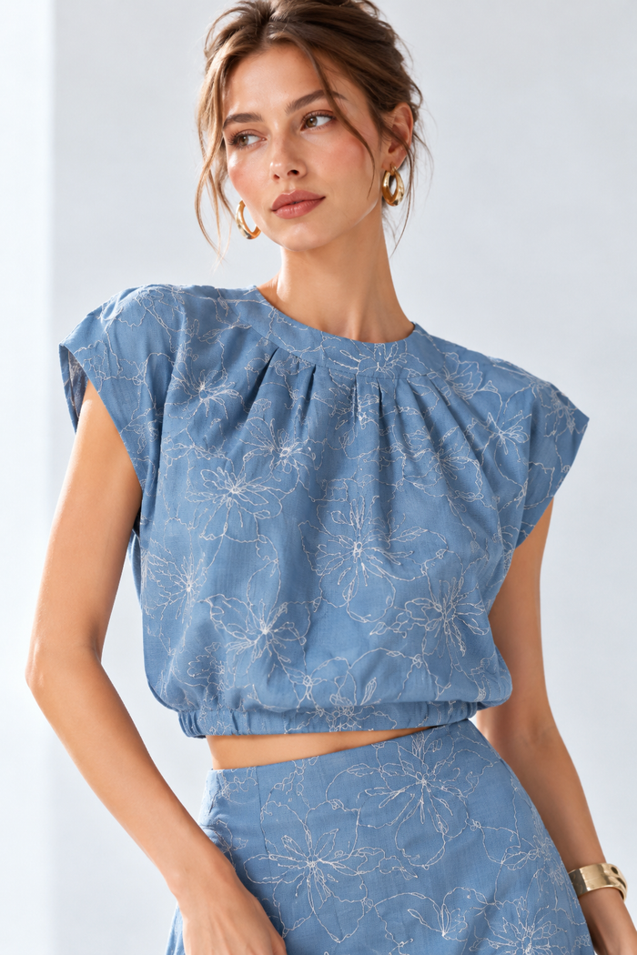 Blusa Trina Baby Blue