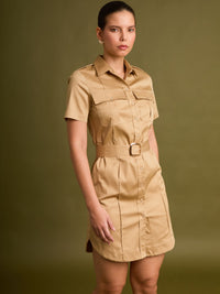 Vestido Corto Irma Camel