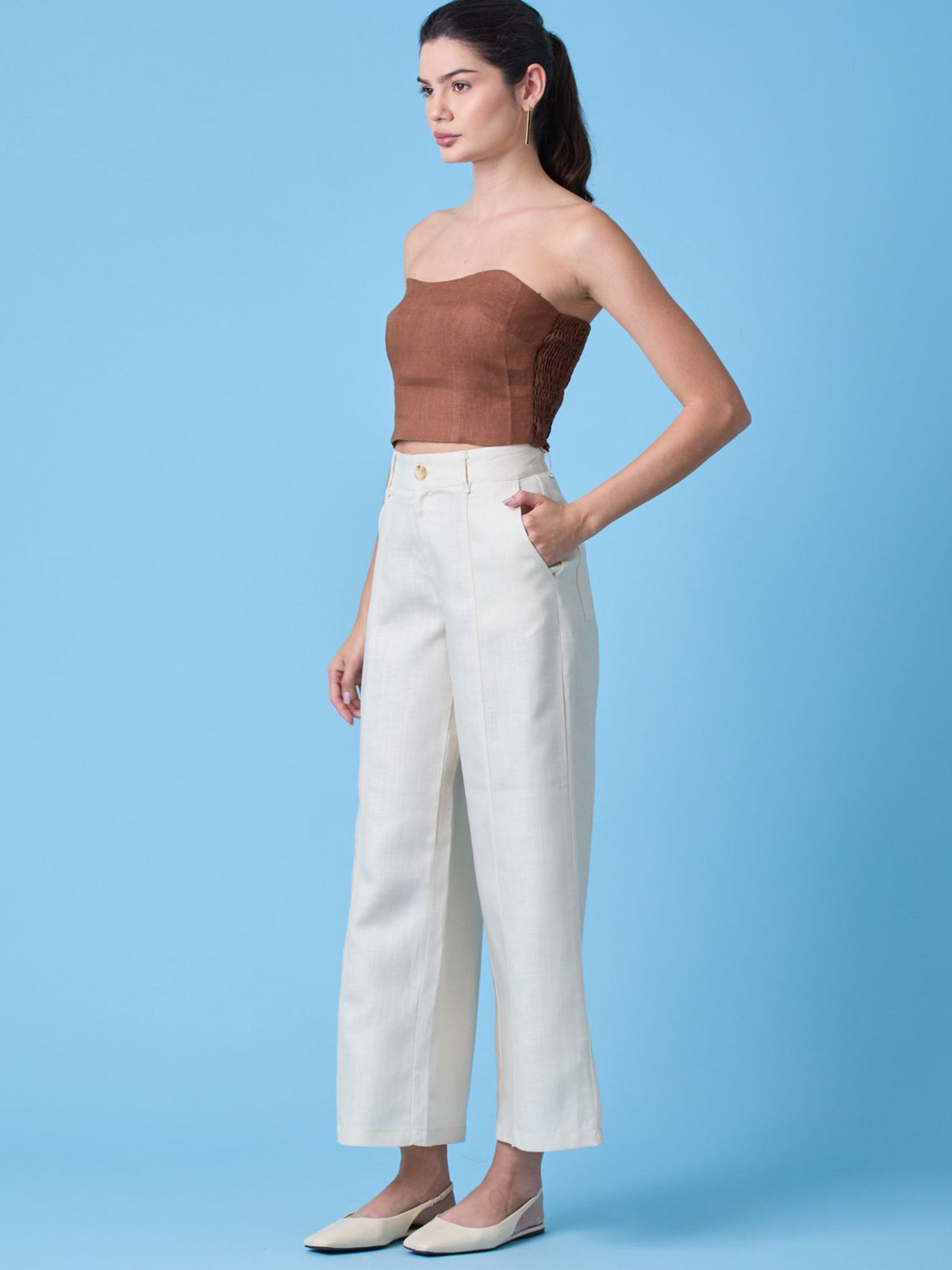 Pantalon Largo Jonie Ivory