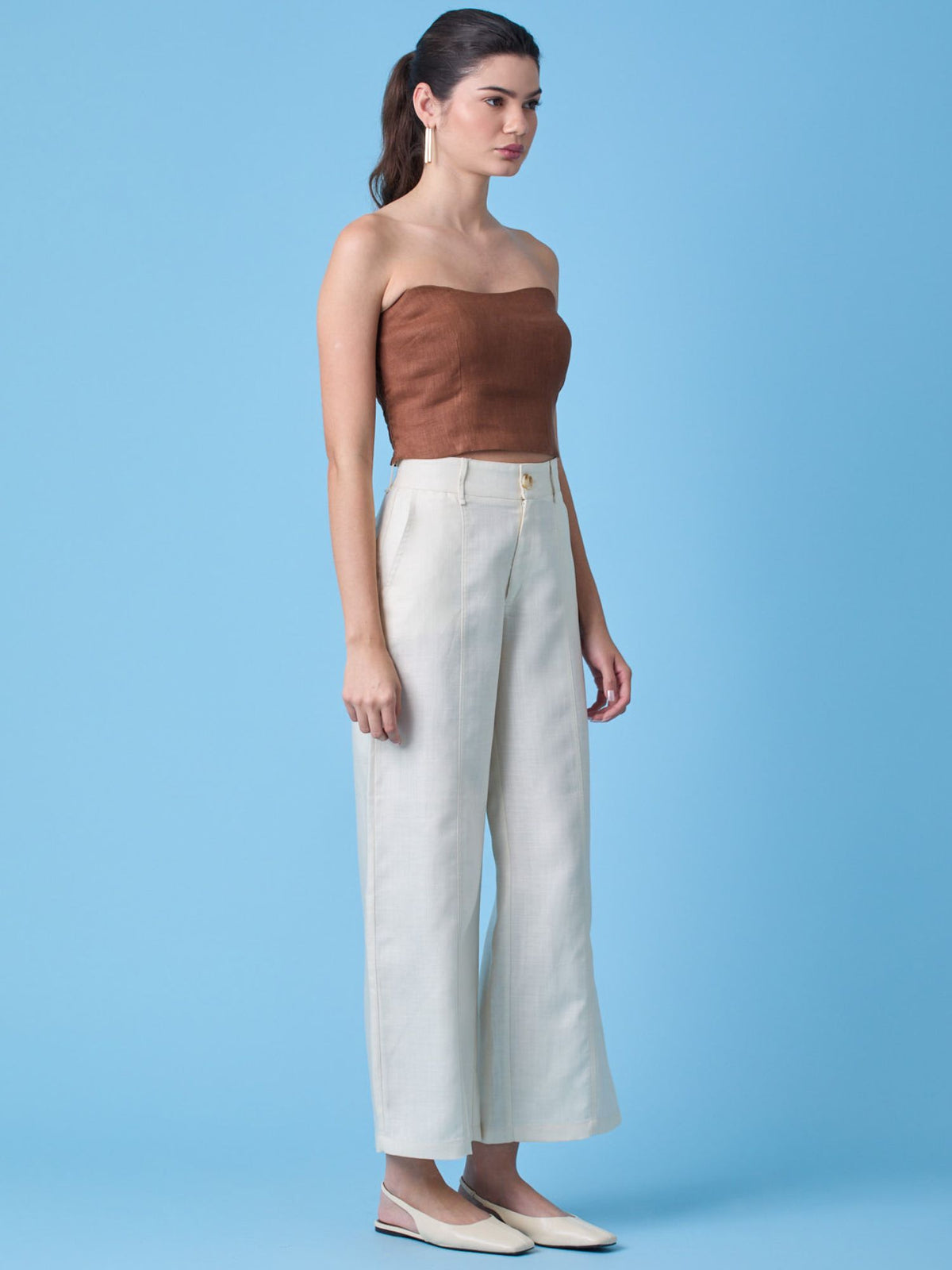 Pantalon Largo Jonie Ivory
